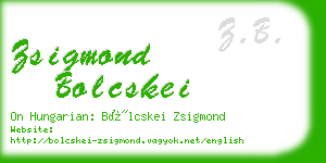 zsigmond bolcskei business card